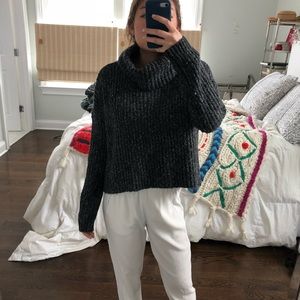 Gray Turtleneck Sweater